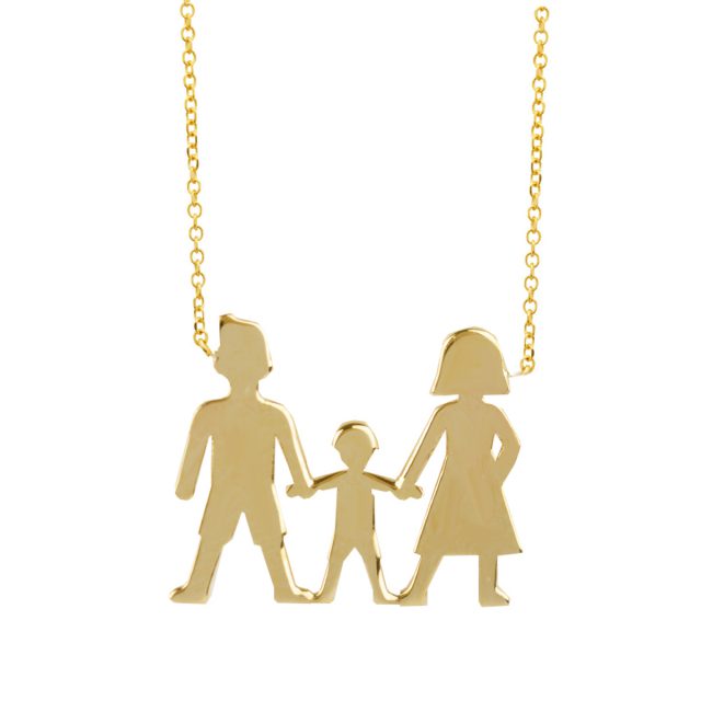 Κολιέ “Οικογένεια” σε χρυσό 9 καρατίων, με ένα αγοράκι