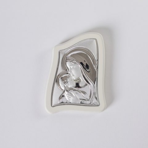 Ασημένια εικόνα της Παναγίας με τον Χριστό