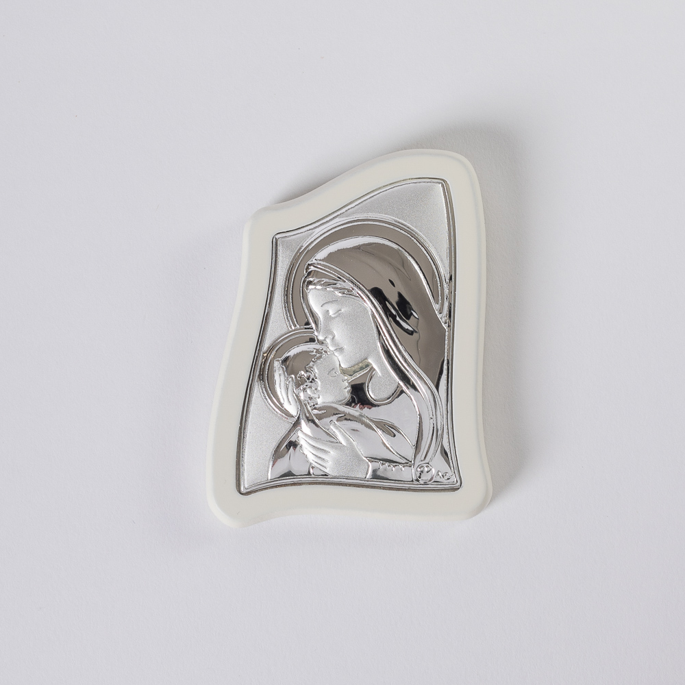 Ασημένια εικόνα της Παναγίας με τον Χριστό