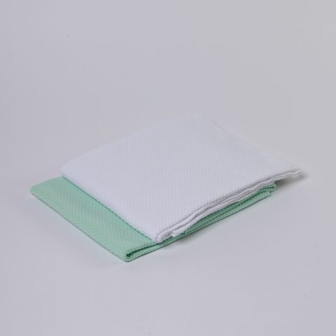 Πάνα αγκαλιάς πικέ, λευκή και βεραμάν