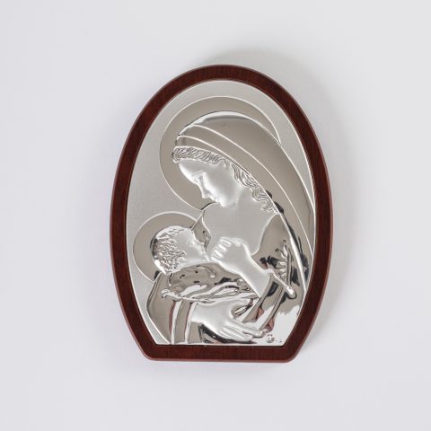 Ασημένια εικόνα - φυλαχτό της Παναγίας Γαλακτοτροφούσας