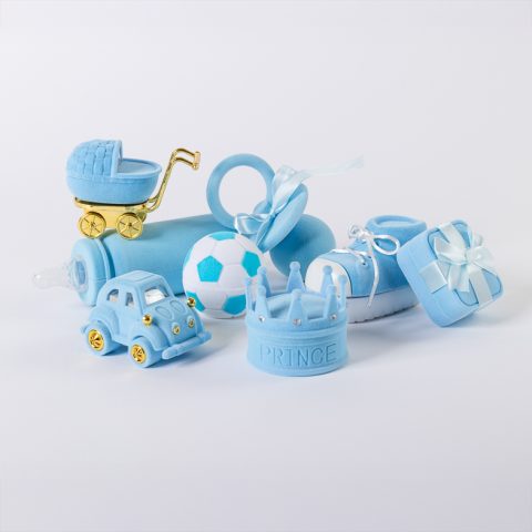 Βρεφικά κουτιά κοσμημάτων, σε γαλάζιο χρώμα