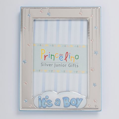 Ασημένια κορνίζα "It's a boy", σε μικρό μέγεθος