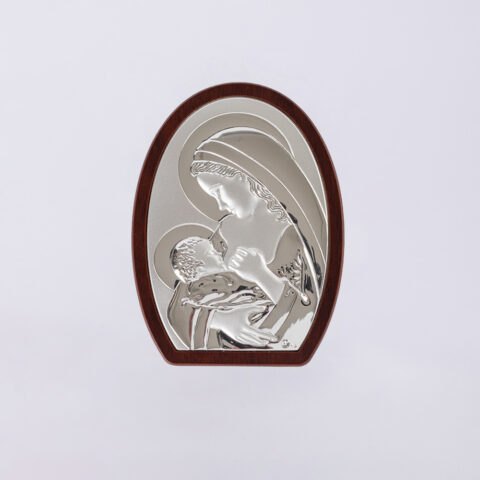 Ασημένια εικόνα - φυλαχτό της Παναγίας Γαλακτοτροφούσας