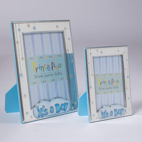 Σετ ασημένιες κορνίζες "It's a boy"