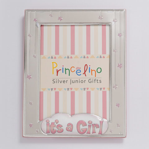 Ασημένια κορνίζα "It's a girl", σε μεγάλο μέγεθος