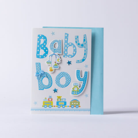 Ευχετήρια κάρτα χειροποίητη, Baby boy