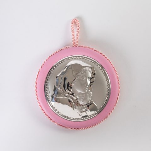 Ασημένια εικόνα της Παναγίας με τον Χριστό, για κορίτσι, σε μεγάλο μέγεθος