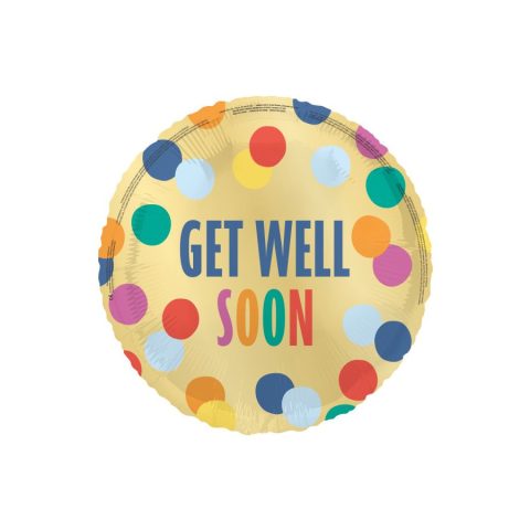 Μπαλόνι ήλιον "Περαστικά", πουά (46εκ)