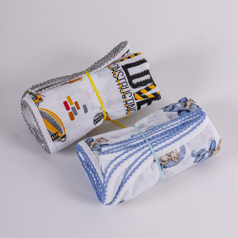 Πάνα αγκαλιάς μουσελίνα, για αγόρι - Image 5