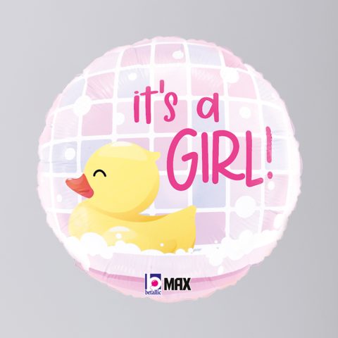 Μπαλόνι ήλιον It's a girl, παπάκι (46εκ)