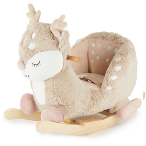Κουνιστό βελούδινο ελαφάκι Ella, με κάθισμα
