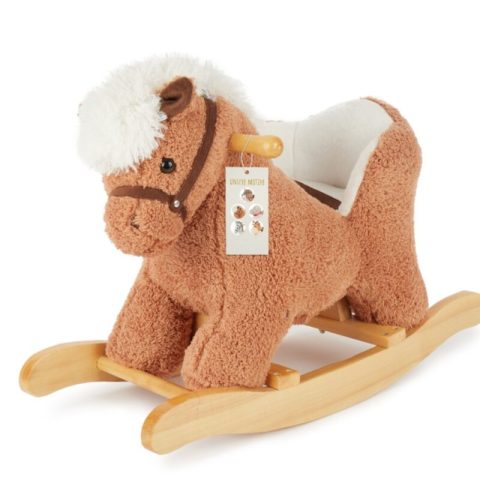 Κουνιστό λούτρινο αλογάκι με κάθισμα