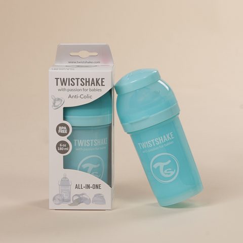 Μπιμπερό Twistshake κατά των κολικών σε γαλάζιο χρώμα