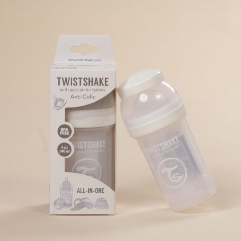 Μπιμπερό Twistshake κατά των κολικών σε λευκό χρώμα