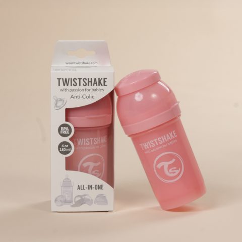 Μπιμπερό Twistshake κατά των κολικών σε ροζ χρώμα