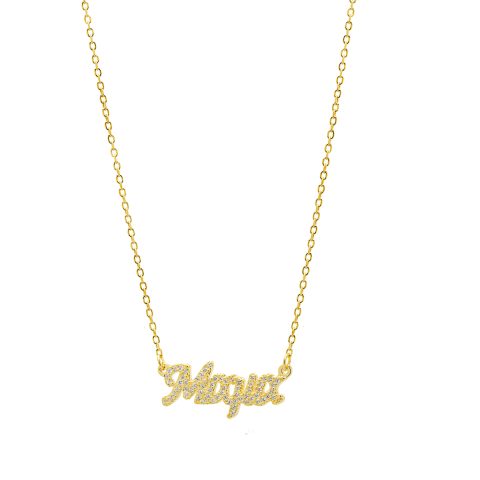 Κολιέ "Μαμά" με ζιργκόν, σε ασήμι925