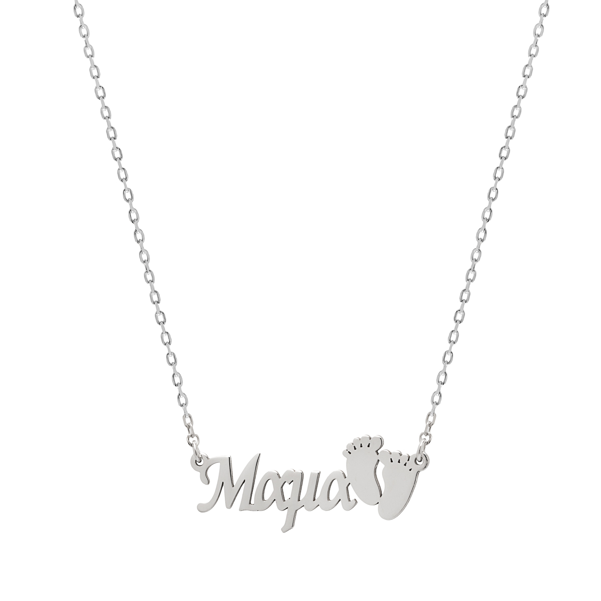 Κολιέ "Μαμά" με πατούσες σε ασήμι925