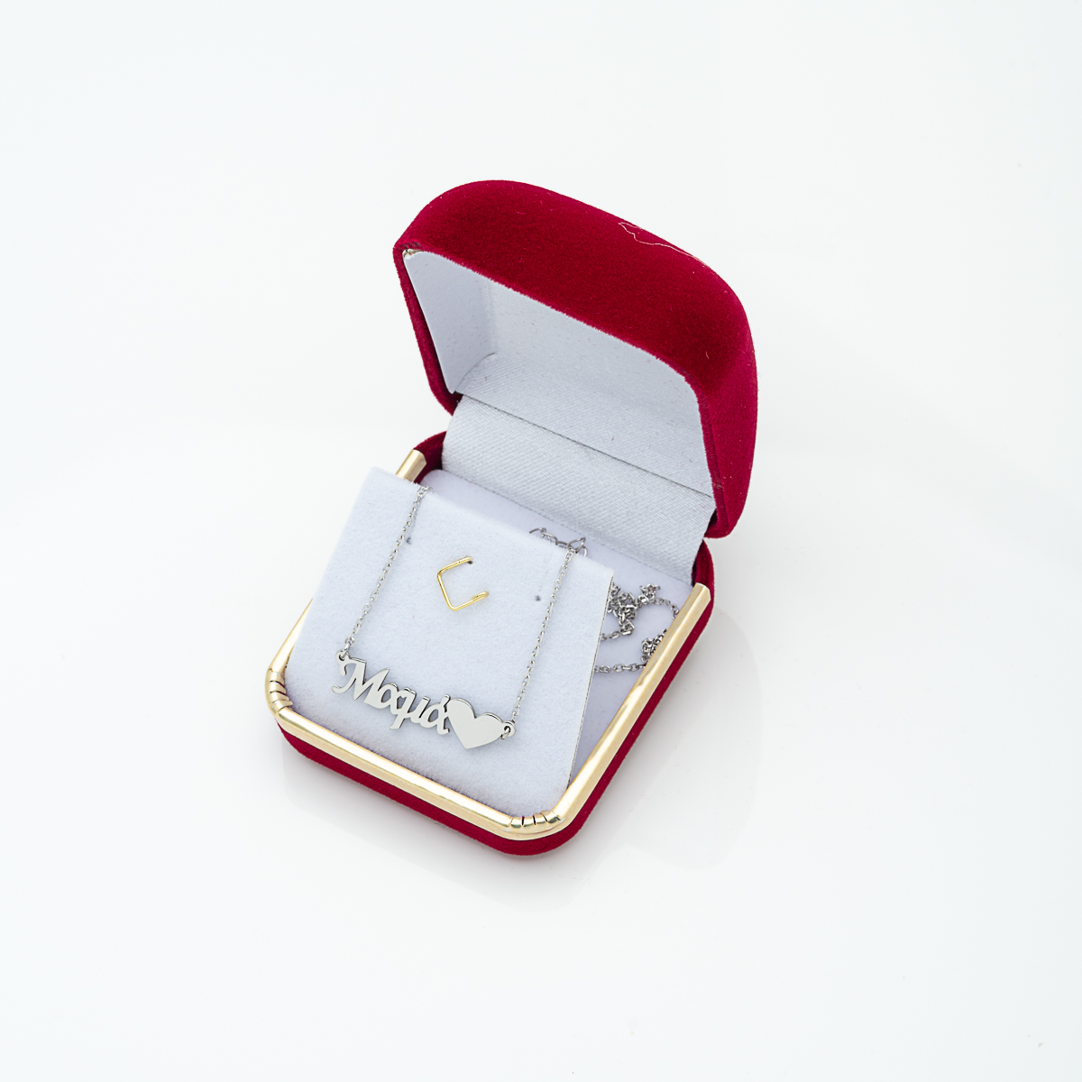 Κολιέ "Μαμά" με καρδιά, σε ασήμι925 - Image 2