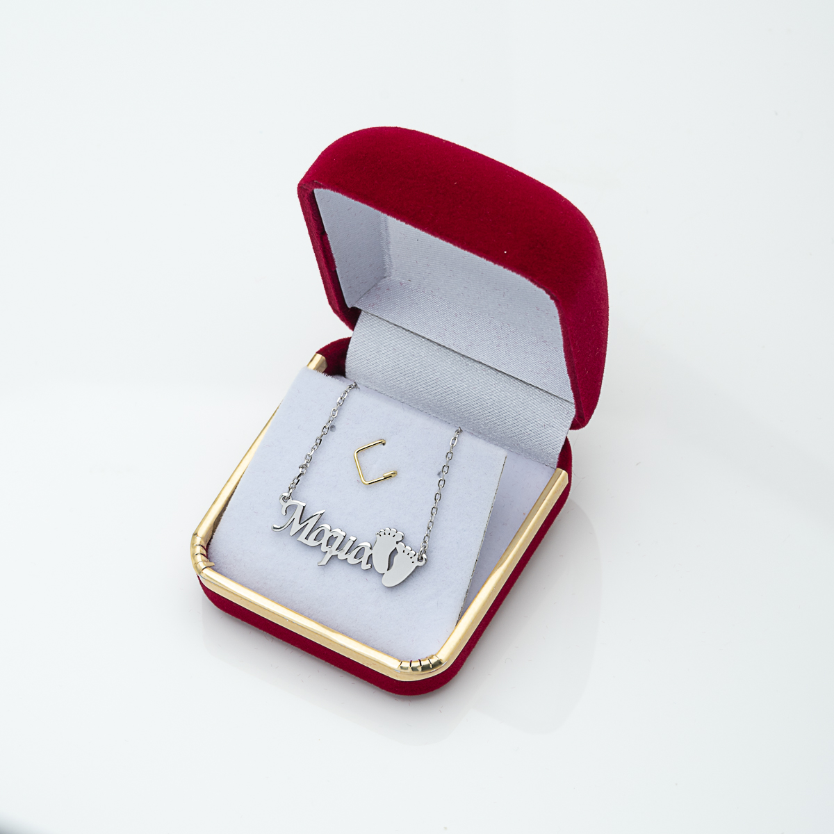 Κολιέ "Μαμά" με πατούσες σε ασήμι925 - Image 2