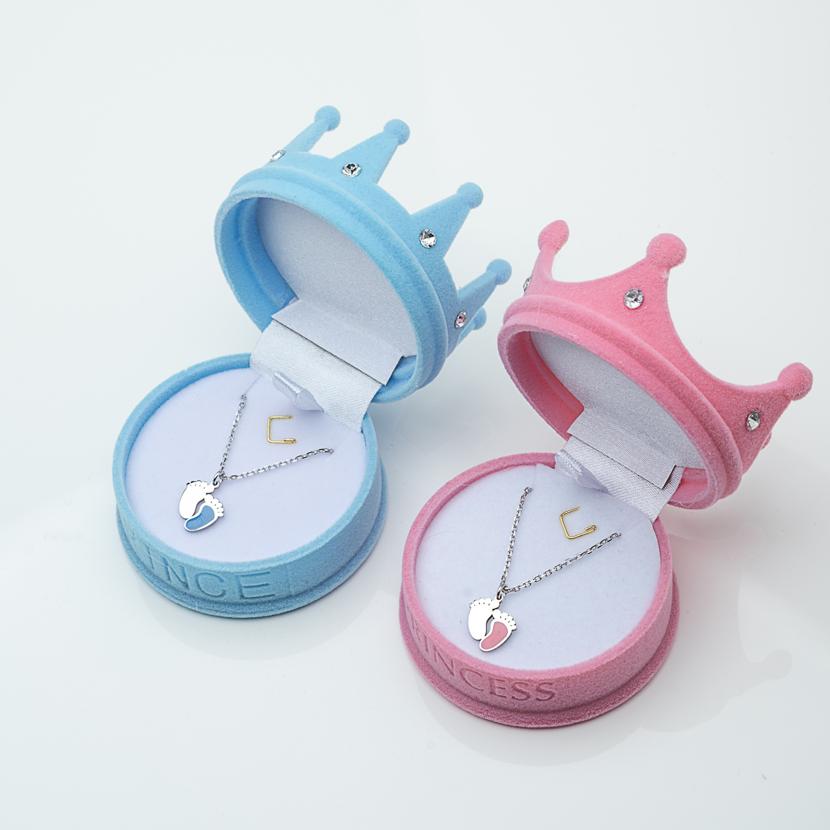 Κολιέ "πατούσες" σε ασήμι925, σε ροζ χρώμα - Image 5