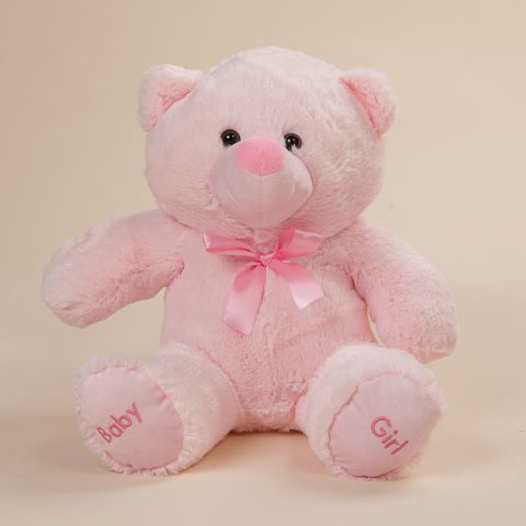 Λούτρινο αρκουδάκι Baby Girl σε ροζ χρώμα