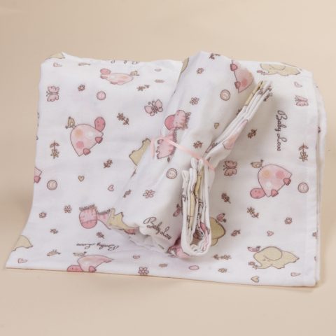 ρεφική πάνα αγκαλιάς φανέλα ροζ από 100% βαμβάκι