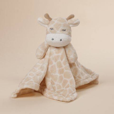 Πανάκι παρηγοριάς καμηλοπάρδαλη νάνι μωρού σε μπεζ χρώμα