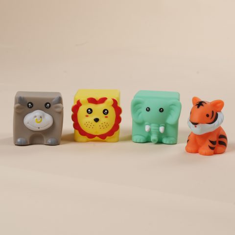 Βρεφικά παιχνίδια μπάνιου ζωάκια με ανάγλυφες επιφάνειες και ζωηρά χρώματα