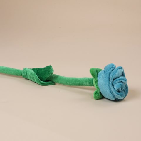 Λούτρινο τριαντάφυλλο σε γαλάζιο χρώμα